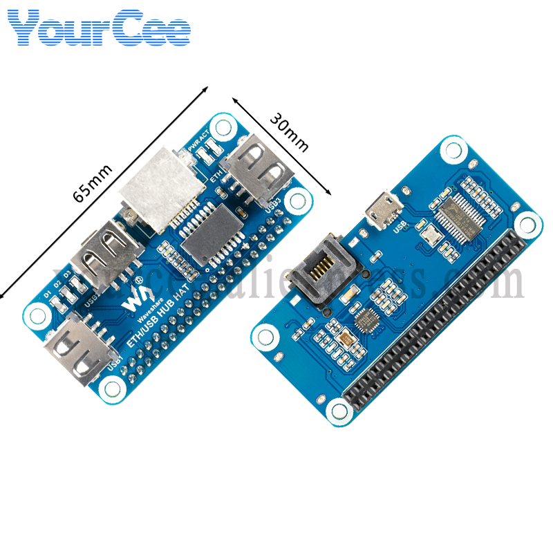 Moduł rozszerzeń USB HUB HAT z – Pi Zero W Board recenzja i cena